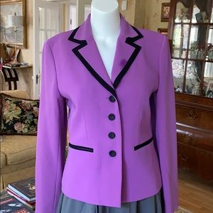 Lavender jacket/blazer with black trim